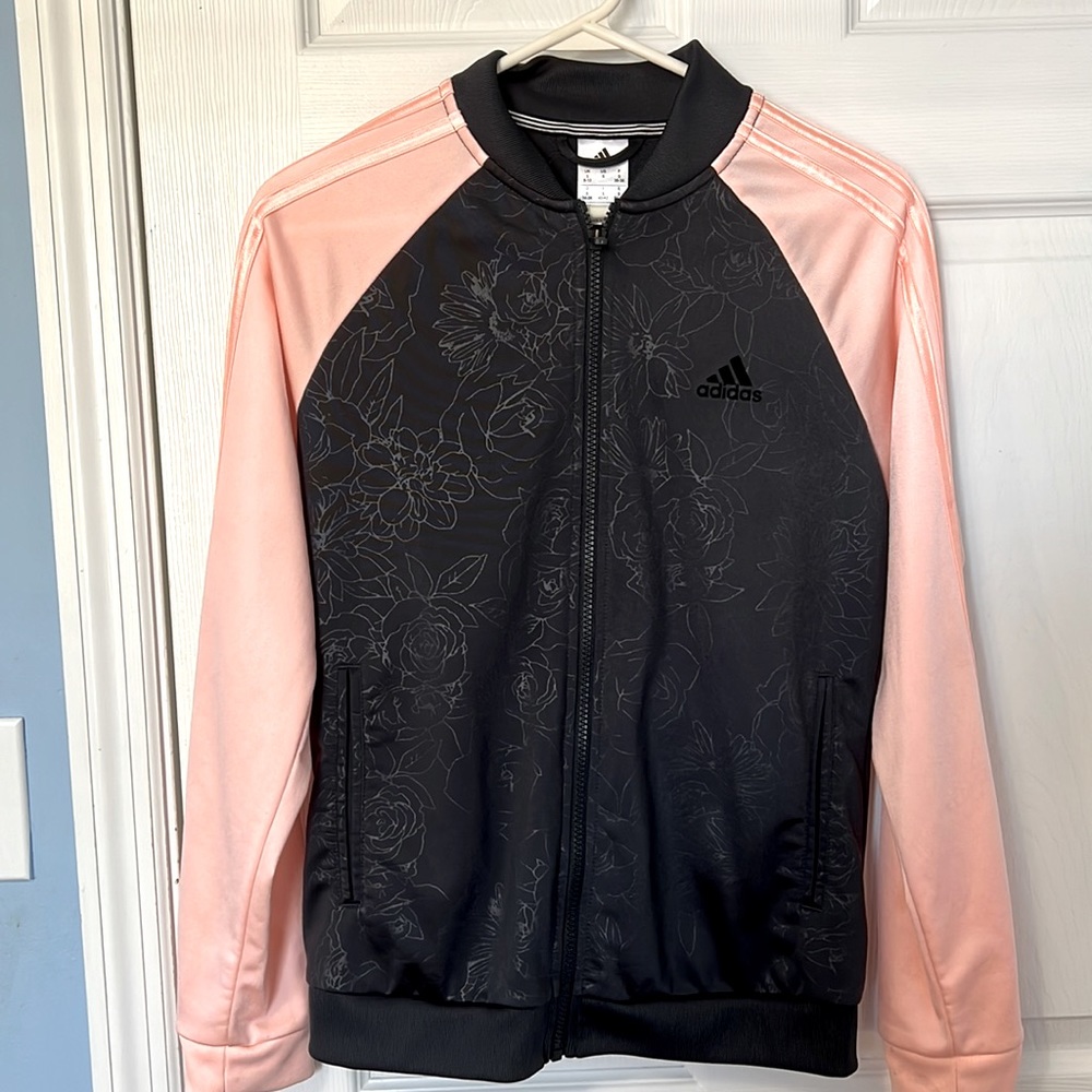 Adidas WindBreaker Bi-Color Floral Active Sweater Size Small in Womens